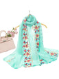 Women Embroidered Scarf Elegant and Versatile for Women Floral Shawl