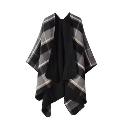 Cashmere Wool Cape Scarf Split Thickened Autumn and Winter Women Cape