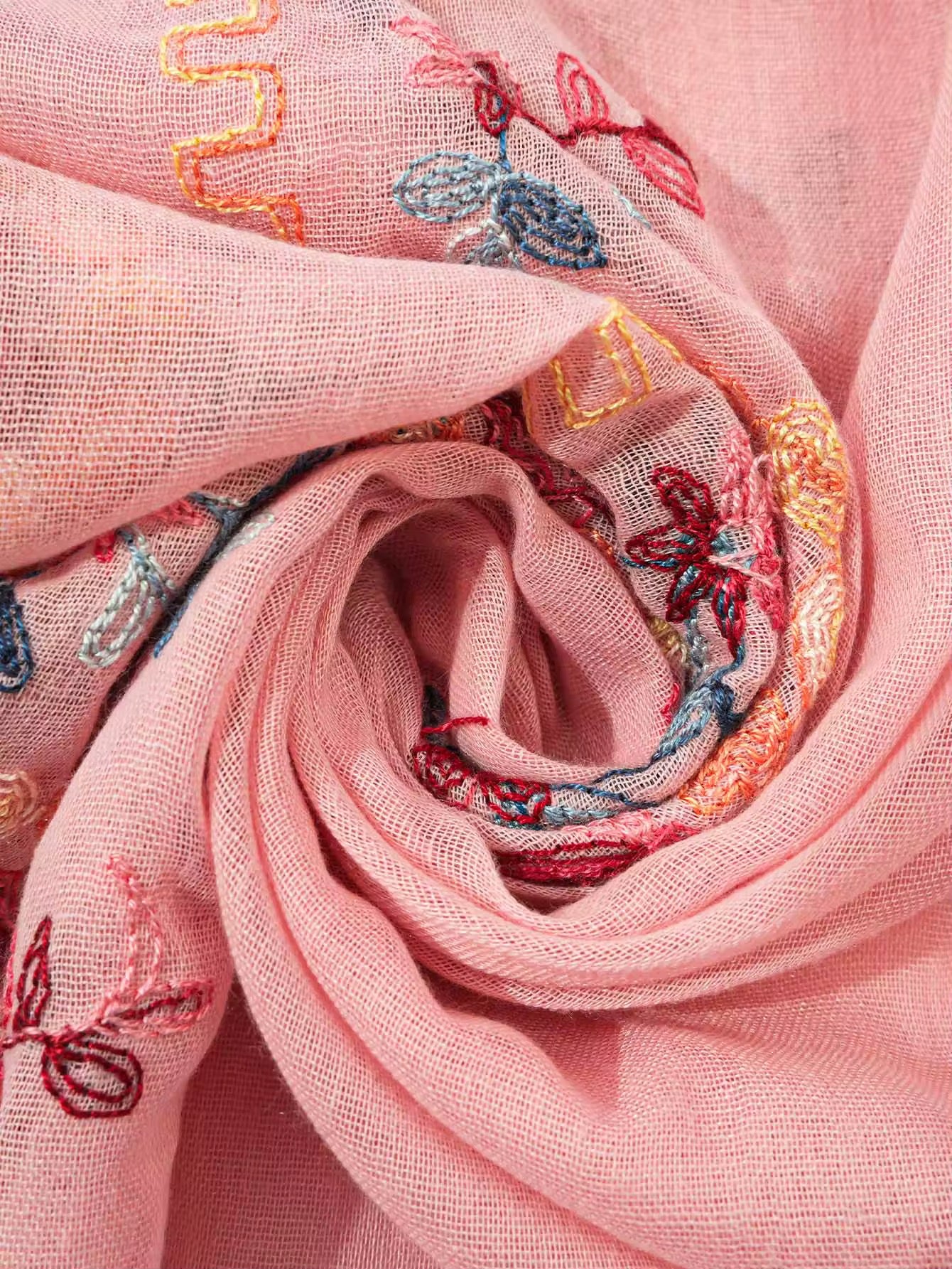 Women Embroidered Scarf Elegant and Versatile for Women Floral Shawl