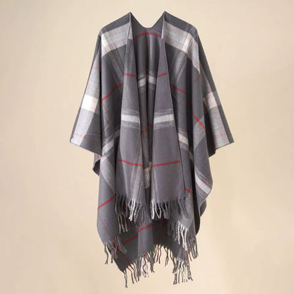Cashmere Wool Cape Scarf Split Thickened Autumn and Winter Women Cape