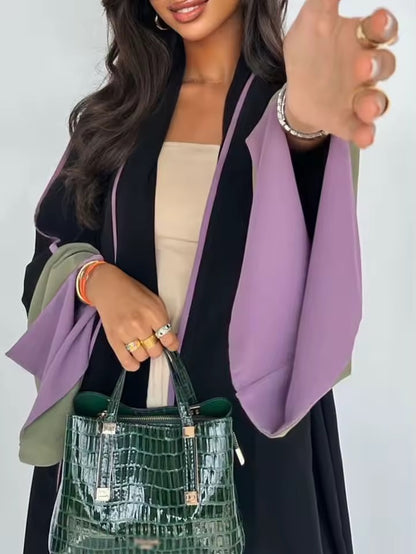 Split Women Black Abaya Modest Clothing Women Split Coat Abaya