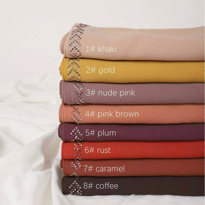 Women Glimmer Shiny Women Hijab Scarf Muslim Long Scarves Light Weight