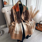 Luxury Women Limited Edition Horse Design Cashmere Touch Scarf - Warm Fringe Shawl