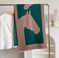 Luxury Women Limited Edition Horse Design Cashmere Touch Scarf - Warm Fringe Shawl