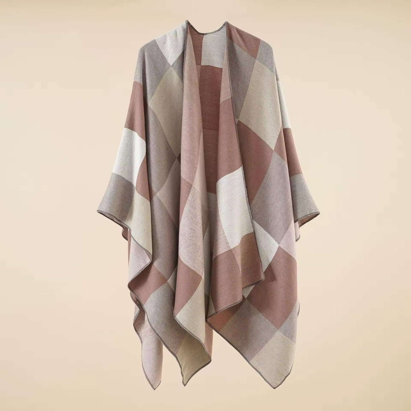 Cashmere Wool Cape Scarf Split Thickened Autumn and Winter Women Cape