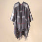 Cashmere Wool Cape Scarf Split Thickened Autumn and Winter Women Cape