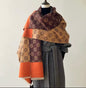 Women Luxurious Cashmere Touch Scarf - Warm Fringe Shawl