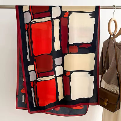 Women Luxurious Cashmere Touch Scarf - Warm Fringe Shawl