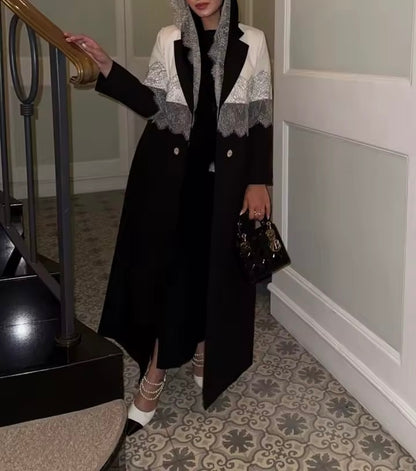 Split Women Black Abaya Modest Clothing Women Split Coat Abaya