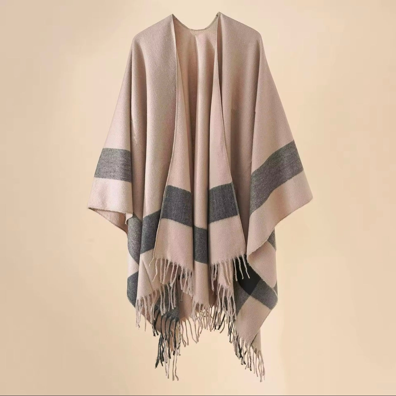 Cashmere Wool Cape Scarf Split Thickened Autumn and Winter Women Cape