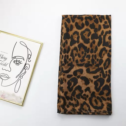 Leopard & Cheetah Print Scarf Thickened Warm Cashmere Scarves Luxury Shawl Women Allure