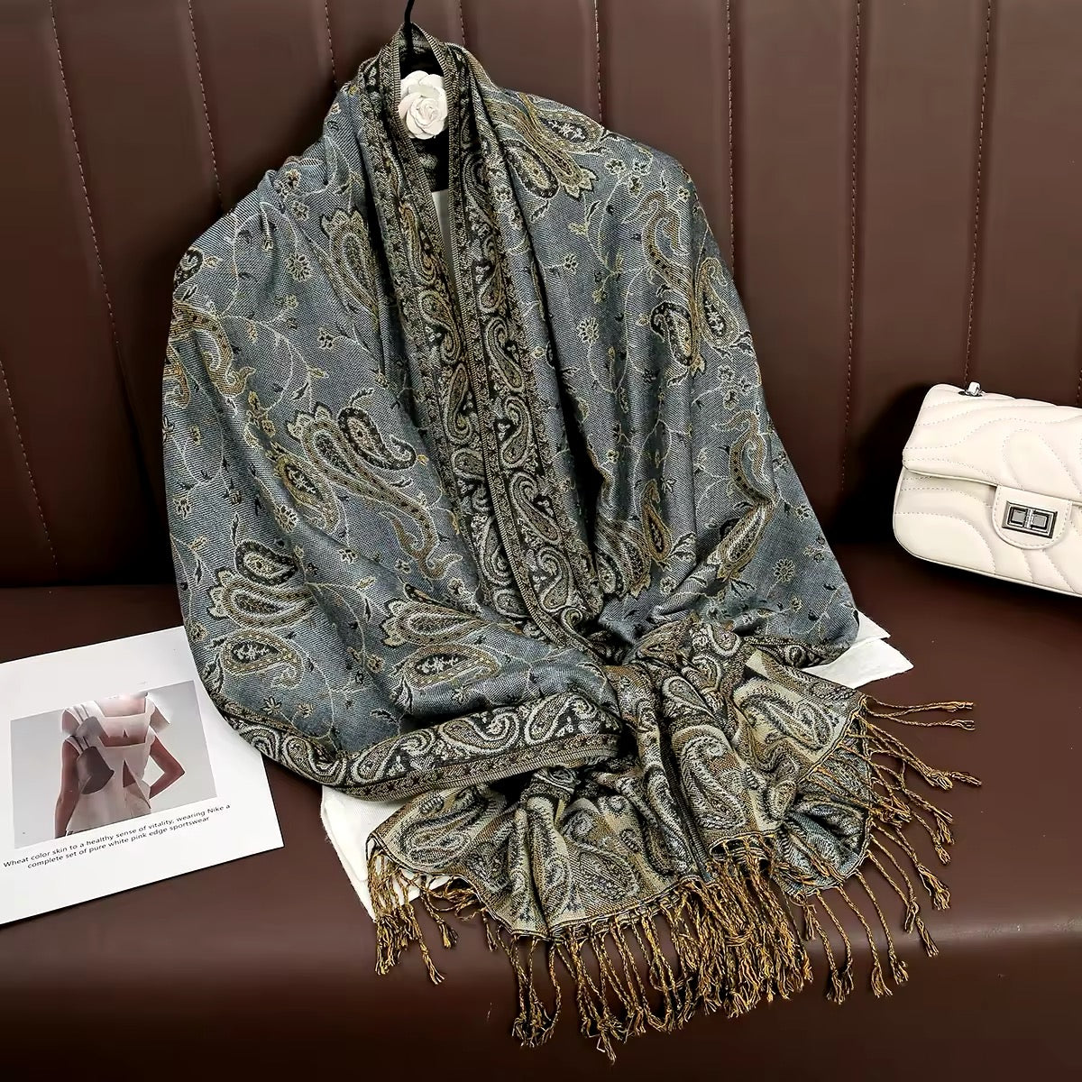 Luxury Women Classic Pashmina  Cashmere Touch Bohemia Scarf - Warm Fringe Shawl