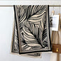 Luxury Women Floral Cashmere Touch Leaves Print Scarf - Warm Fringe Shawl