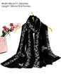 Women Embroidered Scarf Elegant and Versatile for Women Floral Shawl