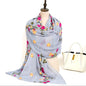 Women Embroidered Scarf Elegant and Versatile for Women Floral Shawl