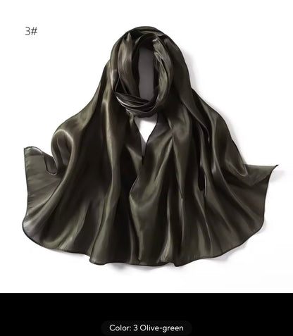 Women Glimmer Shiny Women Hijab Scarf Muslim Long Scarves Light Weight