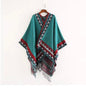 Cashmere Wool Cape Scarf Split Thickened Autumn and Winter Women Cape