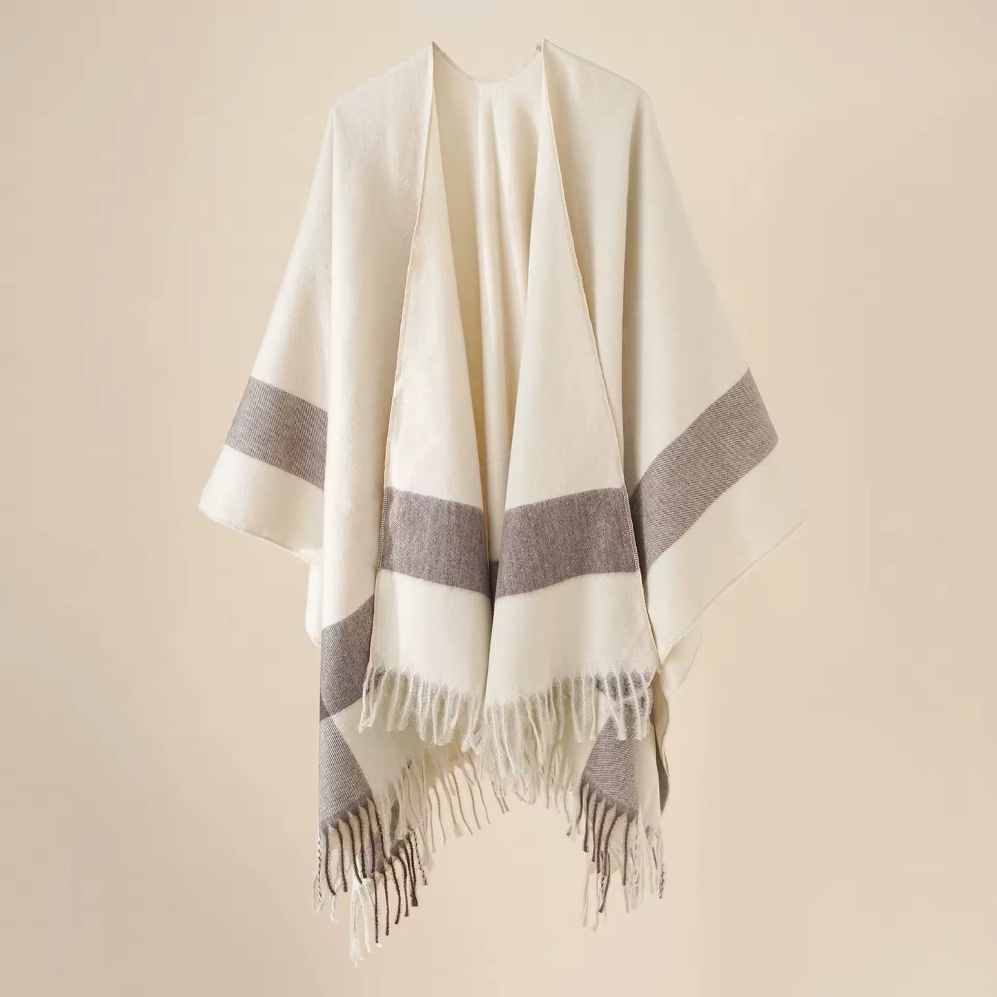Cashmere Wool Cape Scarf Split Thickened Autumn and Winter Women Cape