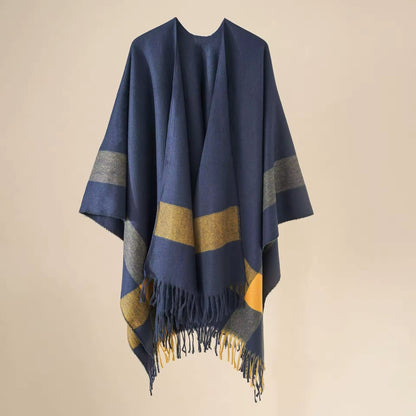 Cashmere Wool Cape Scarf Split Thickened Autumn and Winter Women Cape