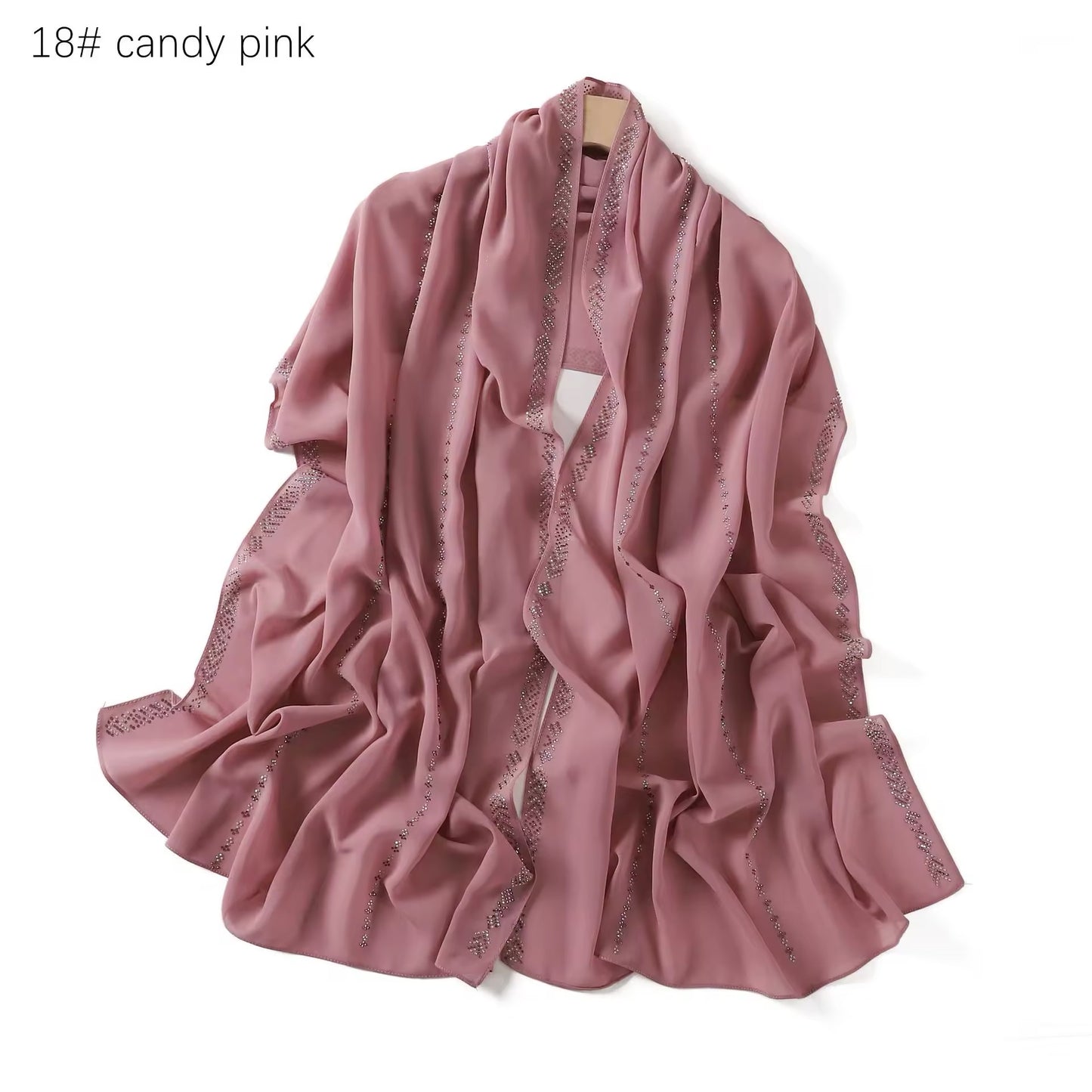 Women Glimmer Shiny Women Hijab Scarf Muslim Long Scarves Light Weight