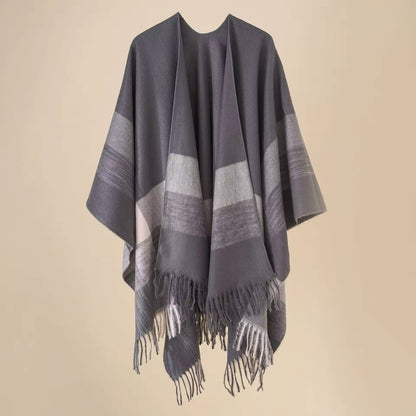 Cashmere Wool Cape Scarf Split Thickened Autumn and Winter Women Cape