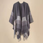 Cashmere Wool Cape Scarf Split Thickened Autumn and Winter Women Cape
