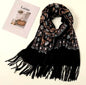 Women Embroidered Scarf Elegant and Versatile for Women Floral Shawl