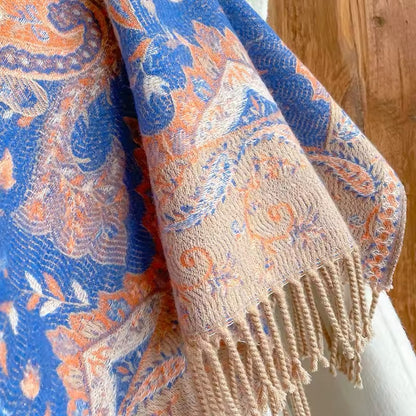 Luxury Women Classic Pashmina Cashmere Touch Scarf - Warm Fringe Pashmina Shawl