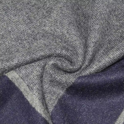 Men & Women Checked Pattern Cashmere Touch Scarf - Warm Fringe Shawl