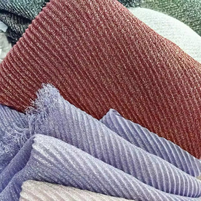 Women Glimmer Shiny Women Hijab Scarf Muslim Long Scarves Light Weight