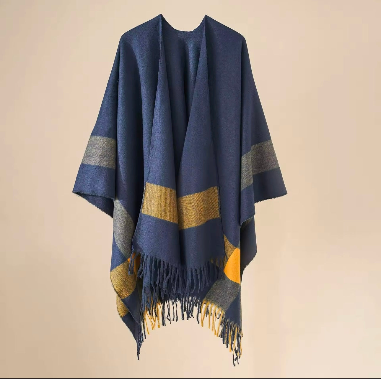 Cashmere Wool Cape Scarf Split Thickened Autumn and Winter Women Cape