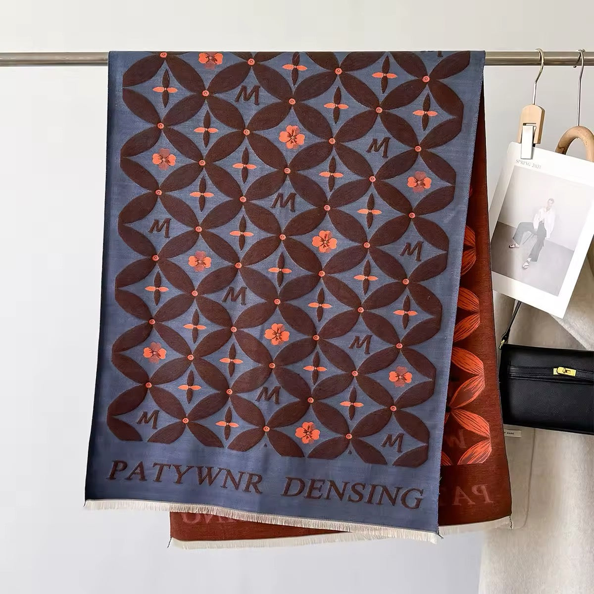 Women Luxurious Cashmere Touch Scarf - Warm Fringe Shawl