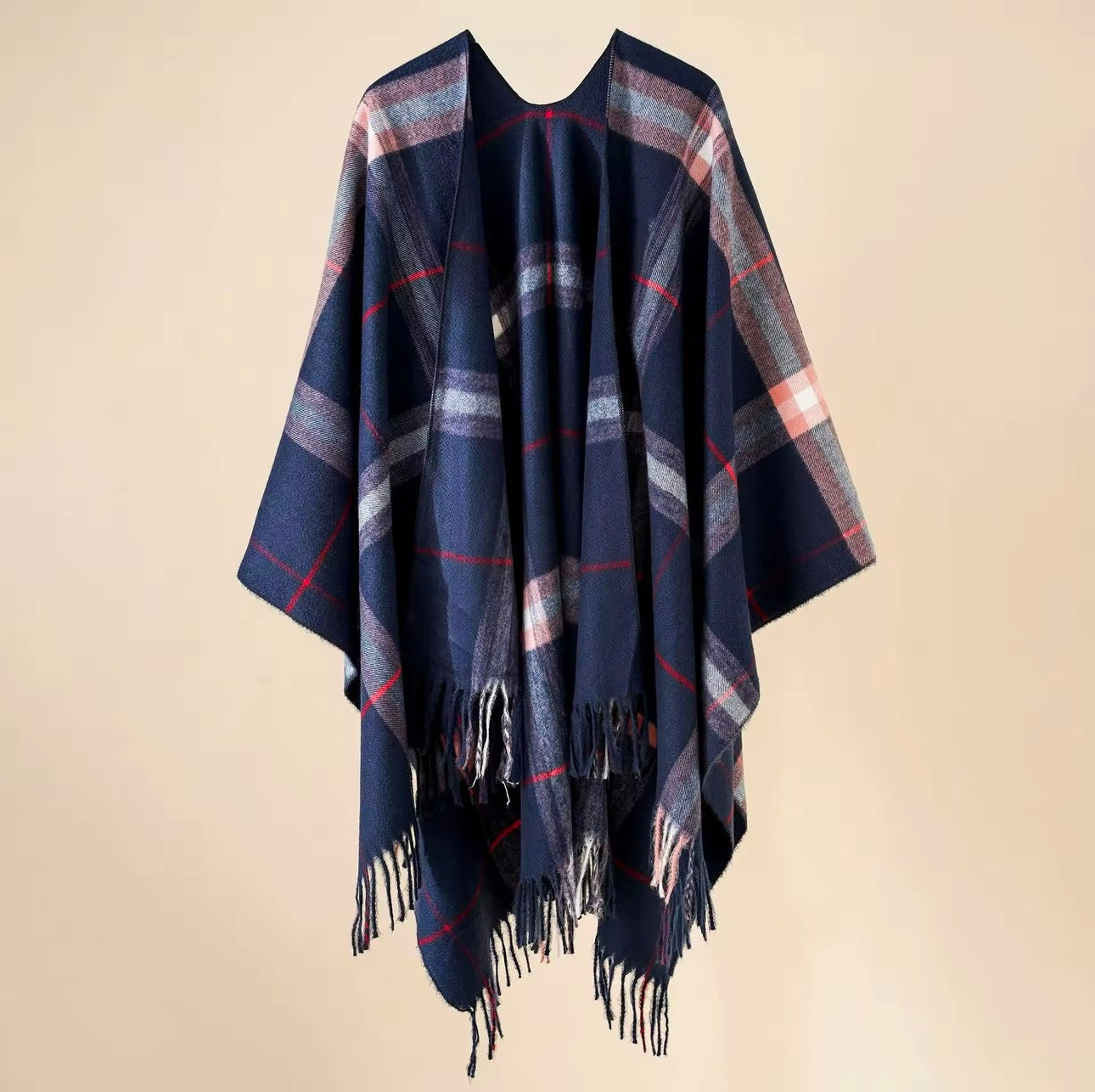 Cashmere Wool Cape Scarf Split Thickened Autumn and Winter Women Cape