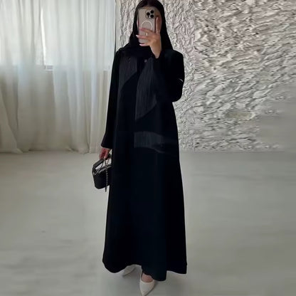 Split Women Black Abaya Modest Clothing Women Split Coat Abaya