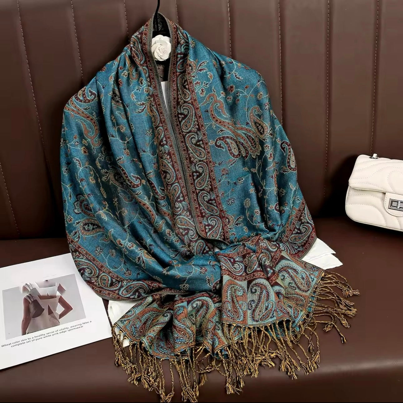 Luxury Women Classic Pashmina  Cashmere Touch Bohemia Scarf - Warm Fringe Shawl