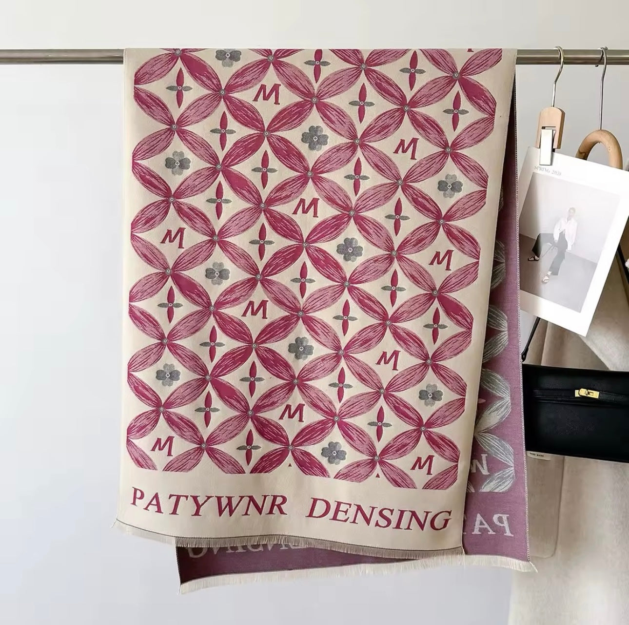 Women Luxurious Cashmere Touch Scarf - Warm Fringe Shawl