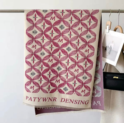 Women Luxurious Cashmere Touch Scarf - Warm Fringe Shawl