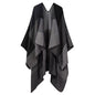 Cashmere Wool Cape Scarf Split Thickened Autumn and Winter Women Cape