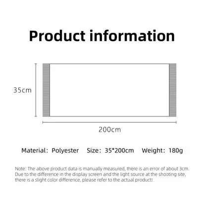 Men &  Women Checked Pattern Cashmere Touch Scarf - Warm Fringe Shawl