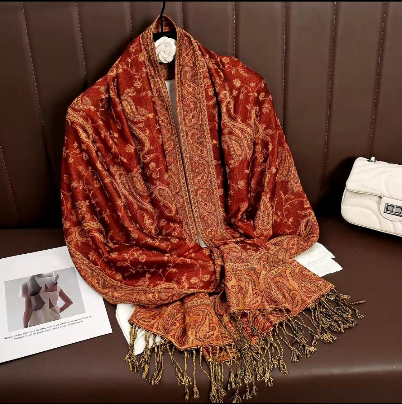 Luxury Women Classic Pashmina  Cashmere Touch Bohemia Scarf - Warm Fringe Shawl