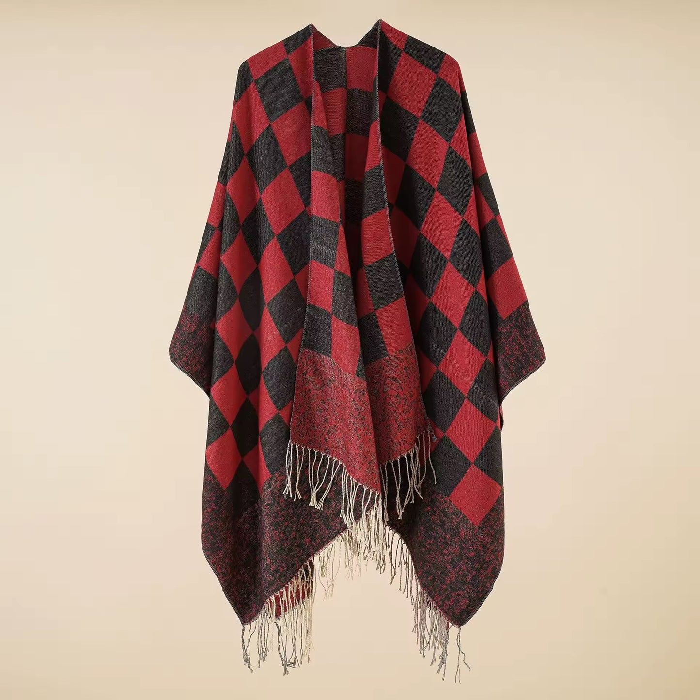 Cashmere Wool Cape Scarf Split Thickened Autumn and Winter Women Cape