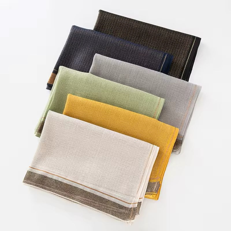 Women Glimmer Shiny Women Hijab Scarf Muslim Long Scarves Light Weight