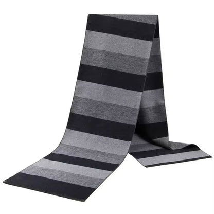 Men & Women Checked Pattern Cashmere Touch Scarf - Warm Fringe Shawl