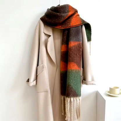 Women Woollen & Men Wool Scarf - Warm Fringe Shaw
