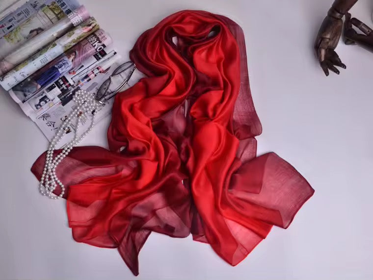 Women Silk Satin Scarf Hijab Women Soft  Large Wrap