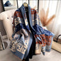 Women Luxurious Cashmere Touch Scarf - Warm Fringe Shawl