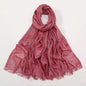 Women Glimmer Shiny Women Hijab Scarf Muslim Long Scarves Light Weight
