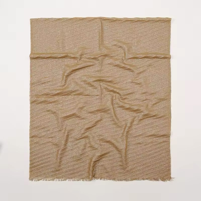 Women Glimmer Shiny Women Hijab Scarf Muslim Long Scarves Light Weight