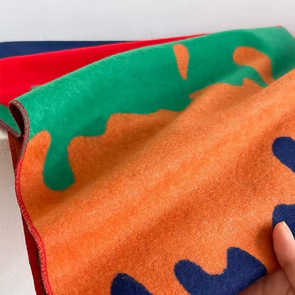 Women Luxurious Cashmere Touch Scarf - Warm Fringe Shawl