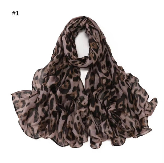 Cheetah Print Women Silk Satin Scarf Foulard Women Hijab Women Allure Wrap